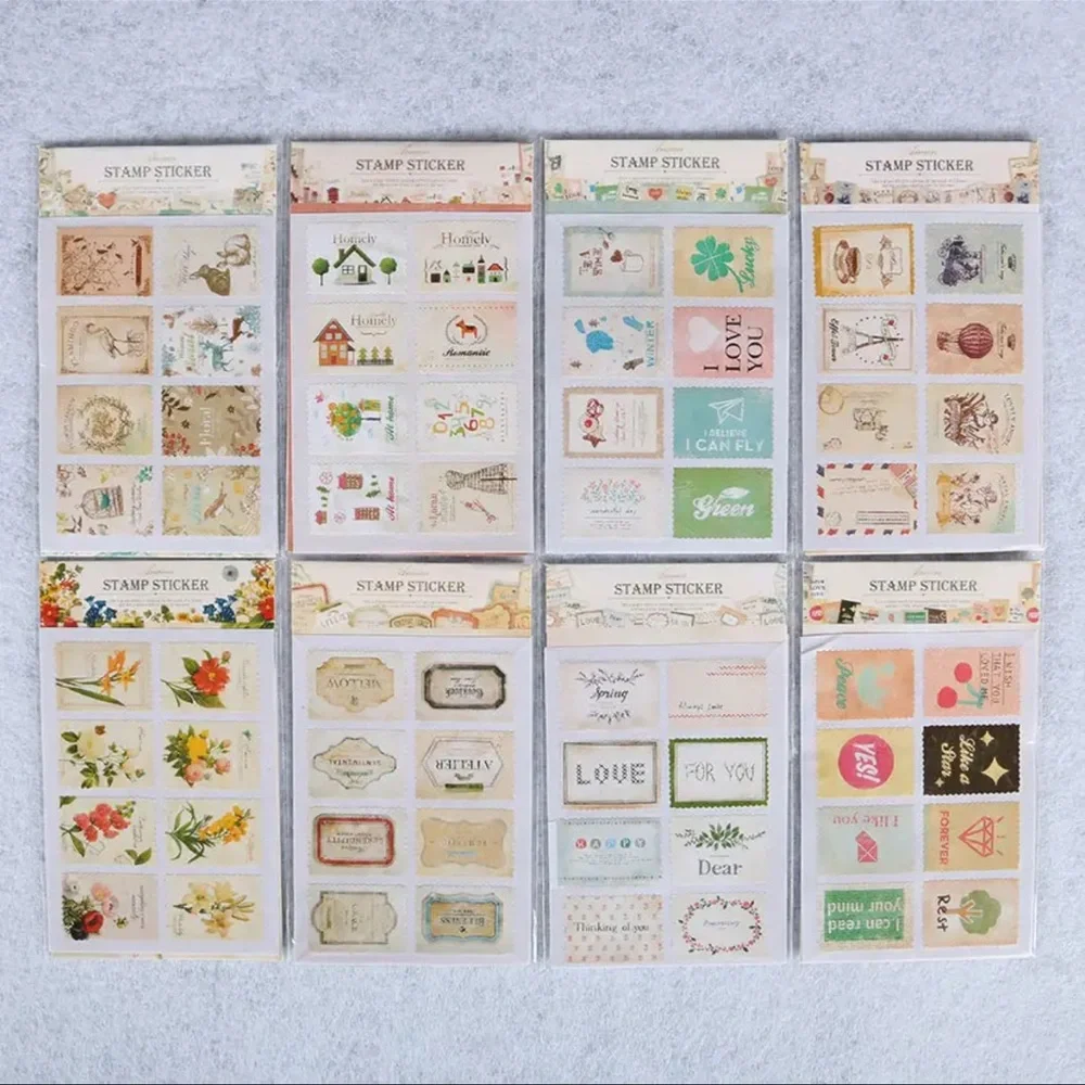 $1 VINTAGE STAMP STICKERS. $1 WITH ANY $10 ORDER OR MORE